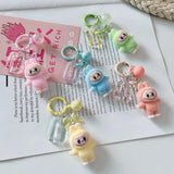Kawaii Keychain With Bow Car Hanging Pendant Decor Cartoon Backpack Hanging Keychain Charms Keyrings Party Gift For Kid брелок