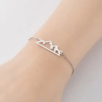 2024 new fashion stainless steel hollow snow mountain mountain pendant necklace temperament with lovely collarbone chain accesso