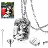 Personalized Ashes Necklace for Women Men Custom Engraving Photo & Text Cremation Jewelry Urn Necklace for Ashes Memorial