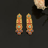 Flora Vintage Luxury Women's Multicolor Gold Plated Jewelry Set Necklace Earrings Bracelet Party Gift Jewelry for Women Birthday