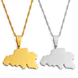 Anniyo The Kingdom Of Belgium Gold Color/Silver Color Map Pendant & Necklaces for Women Belgie/Belgique/Belgien Country  #022021