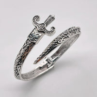 Gothic Skull Totem Sword Shaped Bracelet Unisex Fashion Personality Open Style Creative Accessory for Men And Women