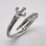 Gothic Skull Totem Sword Shaped Bracelet Unisex Fashion Personality Open Style Creative Accessory for Men And Women