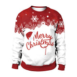 [You're My Secret]Women Autumn Winter Long Sleeve Crew Neck Pullover Tops Christmas Party Santa Claus Printed Casual Sweatshirts