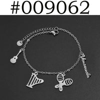 Anniyo 18cm + 4cm Venezuela Map Bracelets for Women Girls Charm Hand Chain Jewelry Stainless Steel #009062