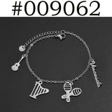 Anniyo 18cm + 4cm Venezuela Map Bracelets for Women Girls Charm Hand Chain Jewelry Stainless Steel #009062