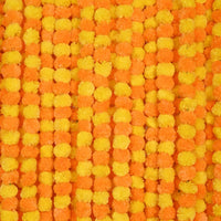 5-50pcs Marigold Flower Garland For Decoration Artificial Flowers 5 feet Diwali Pooja Mexican Party Fiesta Day of The Dead