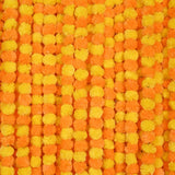 5-50pcs Marigold Flower Garland For Decoration Artificial Flowers 5 feet Diwali Pooja Mexican Party Fiesta Day of The Dead