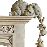 3 pieces/set Creative Elephant Pull Small Elephant Handmade Decoration Resin Home Decoration Cute Lucky Elephant Ornament