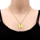 New stainless steel smooth heart-shaped Venezuela map necklace fashion men and women couples titanium steel pendant accessories