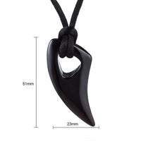 Punk Hip Hop Wolf Tooth Leather Rope Pendant Necklaces For Men Women Stainless Steel Fashion Animal Amulet Jewelry Wholesale