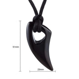 Punk Hip Hop Wolf Tooth Leather Rope Pendant Necklaces For Men Women Stainless Steel Fashion Animal Amulet Jewelry Wholesale