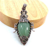 Water Drop Crystal Pendulum for Dowsing Spiritual Divination Natural Amethyst Rose Quartz Onyx Antique Pendulums Pendant Pendulo