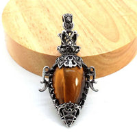 Water Drop Crystal Pendulum for Dowsing Spiritual Divination Natural Amethyst Rose Quartz Onyx Antique Pendulums Pendant Pendulo
