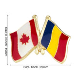 Flag Laple Pin Badge Brooch Canada friendship Ethiopia Ireland Brazil Pakistan Belgium Poland Germany Russia Philippines Finland