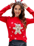 Christmas Knitted Pullover Sweater For Women 2025 Autumn And Winter New Fashion Casual Loose Sweater Womens Clothing