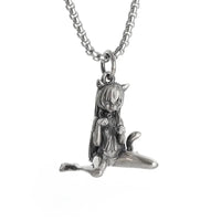 Retro Gothic Mysterious Demon Angel Wings Pendant Necklace Men's Punk Hip Hop Trendy Cool Jewelry Boy Gift