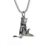 Retro Gothic Mysterious Demon Angel Wings Pendant Necklace Men's Punk Hip Hop Trendy Cool Jewelry Boy Gift