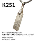 Natural Meteorite Material Specimen Muonionalusta Sky Iron Meteorite Necklace Iron Meteorite Pendant Men's Ladies Jewelry