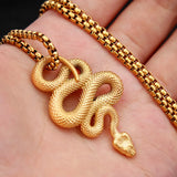 Fashion Vintage Creative Snake Pendant for Men Women Gothic Stainless Steel Animal Simple Necklaces Jewelry Gifts Dropshipping
