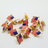 100 Pack American Flag Brooch in bulk metal - American Memorial Insignia for patriotic Memorial Day parties