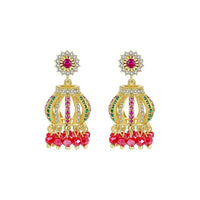 Gypsy Jewelry Retro Ethnic Indian Jhumka Crystal Small Bells Beads Drop Tassel Earrings Women Bohemian Statement Jhumki Tribal