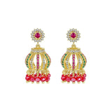 Gypsy Jewelry Retro Ethnic Indian Jhumka Crystal Small Bells Beads Drop Tassel Earrings Women Bohemian Statement Jhumki Tribal