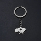 Anniyo Ukrainian Keychain Ukraine Key Ring Ukrainian Jewelry Key Chains for Women Men #000150