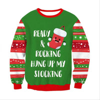Funny Fake Christmas Sweater Unisex Men Women Ugly Christmas Sweater For Holidays Santa Elf Sweater Autumn Winter Xmas Clothing
