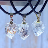 Natural Crystal Herkimer Diamond Pendant Hang Stone Gemstones Mineral Energy Reiki Home Decorations Gift Ore Crystals