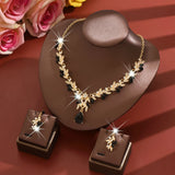 Wholesale Bridal Jewelry Set for Wedding Dress, Alloy Choker Necklace and Earrings Set for Women, Elegant Bride Accessories in S