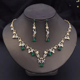 1 Set Of Fashionable Copper Inlaid Claw Chain Necklace, Earrings, Jewelry Set, Women's Wedding Banquet Party Daily Necessities