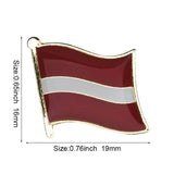 Flags, badges, and pins of countries around the world-