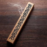 Natural Bamboo Board Incense Holder Anti-Ash Flying Incense Stick Holder Japanese Style Bamboo Incense Ash Catcher