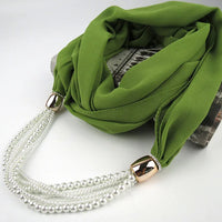 Ahmed Autumn and Winter Fashion Rhinestone Leopard Head Pendant Leopard Scarf Necklace For Women New Neckerchief Scarves Jewelry