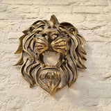 28cm Large Lion Head Wall Mounted Art Sculpture Gold Resin Lion Head Art Wall Luxury Decor  Bedroom Decoration