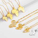 Anniyo Africa Map Pendant Necklace Women Men Silver Color/Gold Color Ethiopian Jewelry Wholesale African Hiphop Item @132106