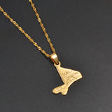 Anniyo Mali Map Pendant Necklaces Jewelry for Women Girls #300510
