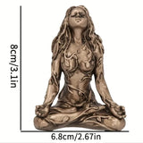 Mother Earth Statue Mini Gaia Fairy Decorative Buddha Statue Decorative Figurines Goddess Healing Chakra Meditation Home Decor
