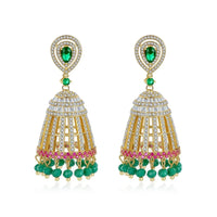 Gypsy Jewelry Retro Ethnic Indian Jhumka Crystal Small Bells Beads Drop Tassel Earrings Women Bohemian Statement Jhumki Tribal