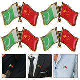 4pcs Pakistan Friendship Lapel Pins Brooch Pin For Women Metal Flag Badge Decorative Brooch Clothes Breastpin Enamel Hat