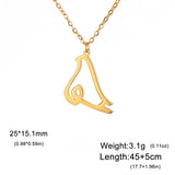 Jeshayuan Iranian Farsi God Necklace for Women Persian Calligraphy Love Pendant Mythology Symbol Amulet Stainless Steel Jewelry