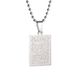 Stylish Peace Map Stainless Steel Pendant Necklace for Men Women Arabic African Jamaican Amulet Jewelry