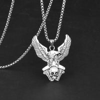 Domineering Flying Eagle Animal Pendant Necklace Men's Fashion Rap Cool Trendy Party Jewelry