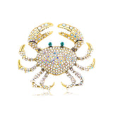 Women Shining Jellyfish Pins Rhinestone Beautiful Sea Animal Party Brooch