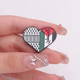 Creative Flag of Pakistan Enamel Pin Heart Ribbon Lapel Badge Backpack Hat Clothing Brooches for Friend Jewelry Accessories Gift
