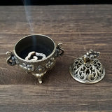 Elephant Triple-Legged Incense Burner Metal Home Decor Aromatherapy Accessory, Versatile for Meditation Decoration Ornament