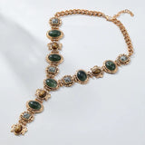 Large Heavy Chunky Necklace For Women Statement Vintage Fashion Jewelry Long Drop Daily Accessories Wholesale Holiday Gift MQ522