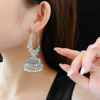 Exaggerated Round Hollow Earrings for Women Retro Temperament Drop Earring Light Luxury  Niche Jewelry 2024 New in Gift