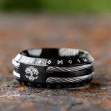 2024 NEW Men's 316L stainless-steel rings retro Odin Viking rune for teen RING Amulet fashion Jewelry Gift Valentine's day Gift